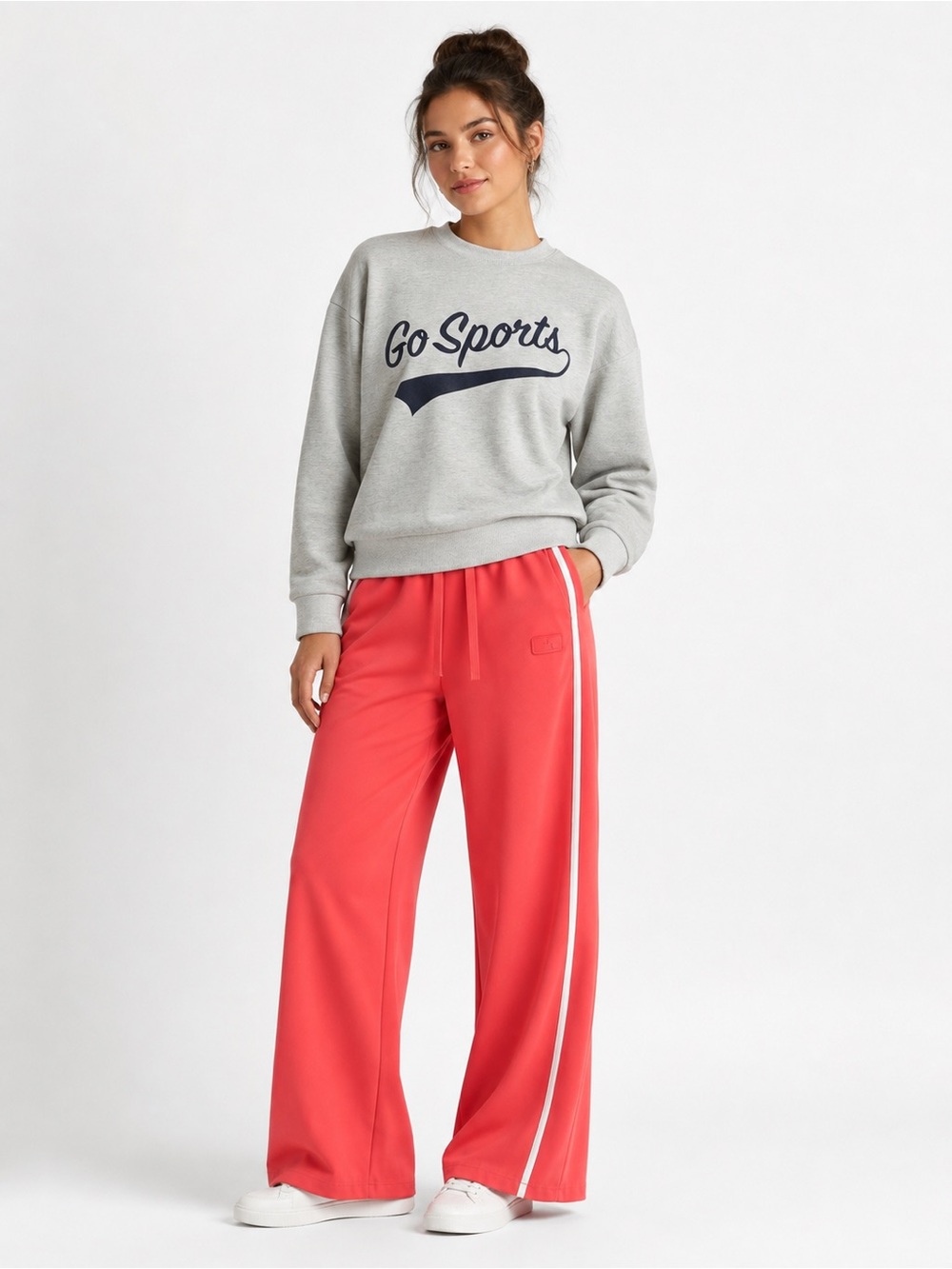 $6 Bundle. LABJOY Coral Wide-Leg Track Pants – Size Small